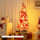 5 FT Artificial Christmas Tree Pre-lit Xmas Trees with 301 Red and White Branch Tips by LJGDeals
