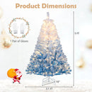 5/6/7/8 FT Artificial Christmas Tree with Warm White LED Lights and 8 Modes by LJGDeals