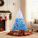 5/6/7/8 FT Artificial Christmas Tree with Warm White LED Lights and 8 Modes by LJGDeals