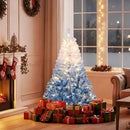 5/6/7/8 FT Artificial Christmas Tree with Warm White LED Lights and 8 Modes by LJGDeals