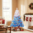 5/6/7/8 FT Artificial Christmas Tree with Warm White LED Lights and 8 Modes by LJGDeals