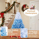 5/6/7/8 FT Artificial Christmas Tree with Warm White LED Lights and 8 Modes by LJGDeals