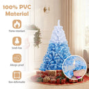 5/6/7/8 FT Artificial Christmas Tree with Warm White LED Lights and 8 Modes by LJGDeals