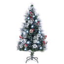 5 FT Flocked Christmas Tree with 8 Lighting Modes by DirectDeals
