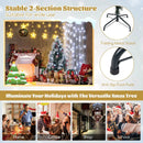 5 FT Flocked Christmas Tree with 8 Lighting Modes by DirectDeals