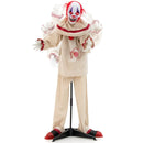 5 FT Grins Animatronic Killer Clown Halloween Decoration with Glowing Red Eyes by LJGDeals