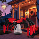 Halloween Inflatable Spider Blow Up Yard Scary Spider with Red Tunnel Light Eyes by LJGDeals