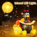 5 FT Inflatable Turkey with Pumpkin and LED Lights for Indoor Party by LJGDeals