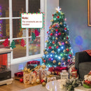 5/6/7 FT Pre-Lit Fiber Optic Christmas Tree with 148/185/226 Multi-Color LED Lights and Top Star Light