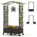 5 FT Self-Watering Planter Boxes with Lattice Trellis and Roof by LJGDeals