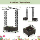 5 FT Self-Watering Planter Boxes with Lattice Trellis and Roof by DirectDeals