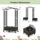 5 FT Self-Watering Planter Boxes with Lattice Trellis and Roof by LJGDeals
