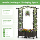 5 FT Self-Watering Planter Boxes with Lattice Trellis and Roof by DirectDeals