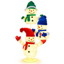 5 FT Stacked Snowman Lighted Christmas Decoration with 110 LED Lights by LJGDeals