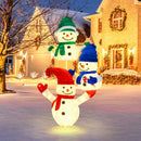 5 FT Stacked Snowman Lighted Christmas Decoration with 110 LED Lights by LJGDeals