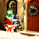 5 FT Stacked Snowman Lighted Christmas Decoration with 110 LED Lights by LJGDeals