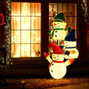 5 FT Stacked Snowman Lighted Christmas Decoration with 110 LED Lights by LJGDeals