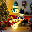 5 FT Stacked Snowman Lighted Christmas Decoration with 110 LED Lights by LJGDeals