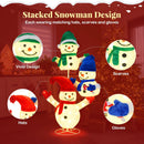 5 FT Stacked Snowman Lighted Christmas Decoration with 110 LED Lights by LJGDeals