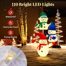 5 FT Stacked Snowman Lighted Christmas Decoration with 110 LED Lights by LJGDeals