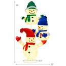 5 FT Stacked Snowman Lighted Christmas Decoration with 110 LED Lights by LJGDeals