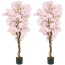5 FT Tall Artificial Cherry Blossom Tree with Pink Flowers