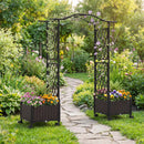 5 FT Tall Raised Garden bed with Lockable Wheels and Hanging Roof for Climbing Flowers by DirectDeals