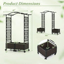 5 FT Tall Raised Garden bed with Lockable Wheels and Hanging Roof for Climbing Flowers by LJGDeals