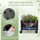5 FT Tall Raised Garden bed with Lockable Wheels and Hanging Roof for Climbing Flowers by LJGDeals