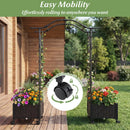 5 FT Tall Raised Garden bed with Lockable Wheels and Hanging Roof for Climbing Flowers by LJGDeals
