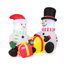 5 Feet 2 Cute Blow-up Snowman Christmas Inflatables with Gift Boxes by LJGDeals