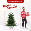 5/6/7 Feet Artificial Christmas Tree with 1426/2116/3156 Lush PVC and 200/300/400 Warm White LED Lights by LJGDeals