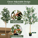 5.5 Feet Artificial Eucalyptus Tree with 517 Silver Dollar Leaves-1 Pack