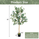 5.5 Feet Artificial Eucalyptus Tree with 517 Silver Dollar Leaves by LJGDeals