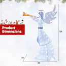 5 Feet Christmas Angel with 100 LED Lights and Ground Stakes by LJGDeals