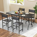 5FT Folding Picnic Table with Wood Grain HDPE Tabletop and Non-slip Foot Pads by LJGDeals