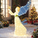 5 Feet Lighted Angel Christmas Decoration with Wings and Warm LED Lights by LJGDeals