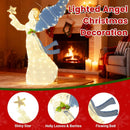5 Feet Lighted Angel Christmas Decoration with Wings and Warm LED Lights by LJGDeals