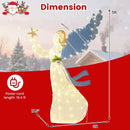 5 Feet Lighted Angel Christmas Decoration with Wings and Warm LED Lights by LJGDeals