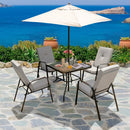 5 Foot Square Patio Market Umbrella with 4 Ribs by LJGDeals