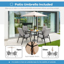 5 Foot Square Patio Market Umbrella with 4 Ribs by DirectDeals
