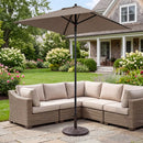 5 Foot Square Patio Market Umbrella with 4 Ribs by LJGDeals