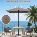 5 Foot Square Patio Market Umbrella with 4 Ribs by LJGDeals