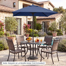 5 Foot Square Patio Market Umbrella with 4 Ribs by LJGDeals