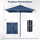 5 Foot Square Patio Market Umbrella with 4 Ribs by LJGDeals
