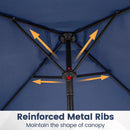 5 Foot Square Patio Market Umbrella with 4 Ribs by LJGDeals