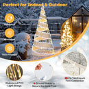 5 Feet Pre-lit Christmas Cone Tree with 300 Warm White and 250 Cold White LED Lights by LJGDeals