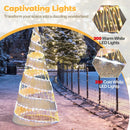 5 Feet Pre-lit Christmas Cone Tree with 300 Warm White and 250 Cold White LED Lights by LJGDeals