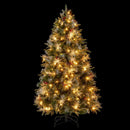 5 Feet Pre-Lit Artificial Christmas Tree with 8 Modes LED Lights with Berries by LJGDeals