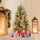 5 Feet Pre-Lit Artificial Christmas Tree with 8 Modes LED Lights with Berries by LJGDeals